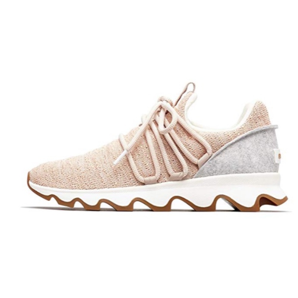 Sorel Kinetic Lace Up Casual Knit Sneakers Natural Tan Size 9